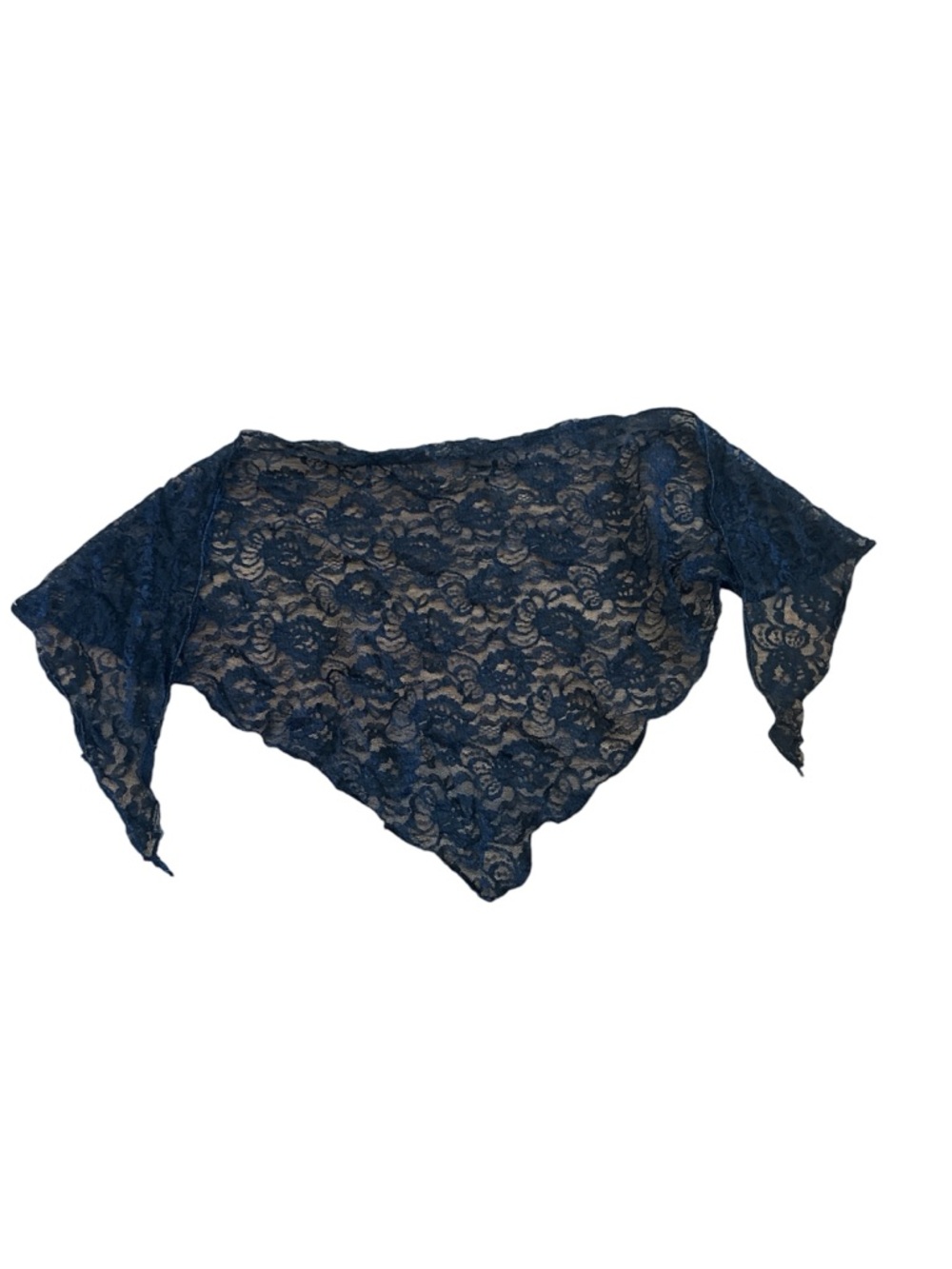 Women's Navy Lace Scarf Wrap - Unbranded
